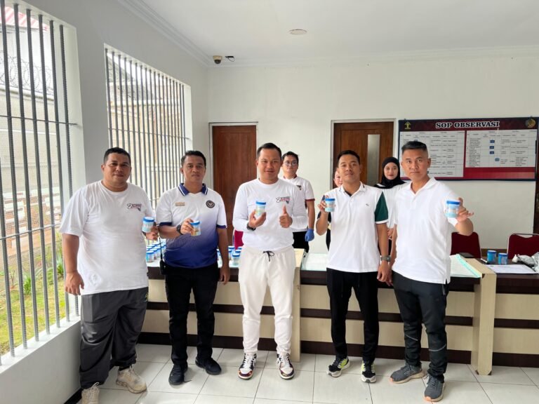 Rutan Kelas IIA Batam Laksanakan Tes Urine, Dukung Penuh Program P4GN dan program Aksi Kemenimipas