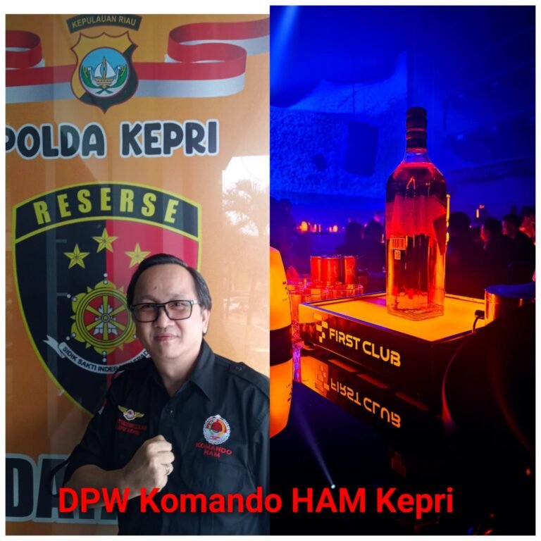 Diduga Jual Mikol Tanpa Cukai, Ketua DPW Komando HAM Kepri Minta Pemerintah Kaji Ijin Usaha First Club