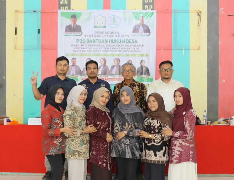 Kepala Desa Peureulak Ikut Sosialisasi Posbankum Dorong Penyelesaian Sengketa didesa.