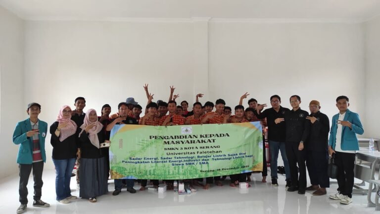 Kolaborasi Cerdas: Universitas Faletehan Ajak Siswa SMKN 3 Serang Belajar Listrik dan Energi Terbarukan