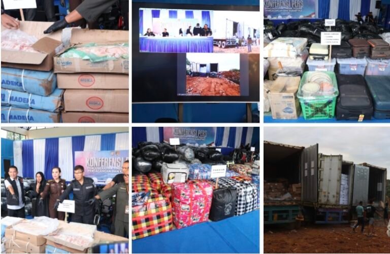 Polda Kepri Berhasil Ungkap Penyelundupan 5.037 Kotak Daging Ilegal Dan Ratusan Karung Barang Bekas Ilegal