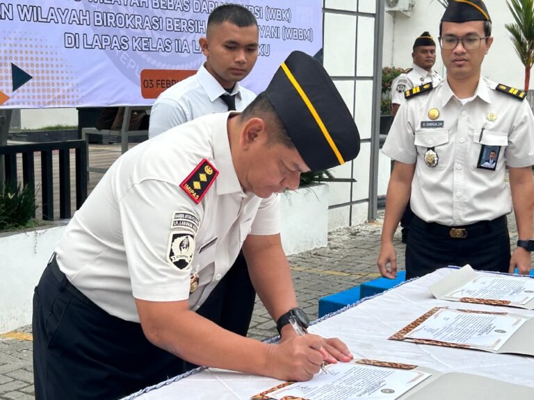 Semua Bergerak, Semua Berkomitmen: Lapas Labuhan Ruku Deklarasi Besar Menuju WBK–WBBM 2026