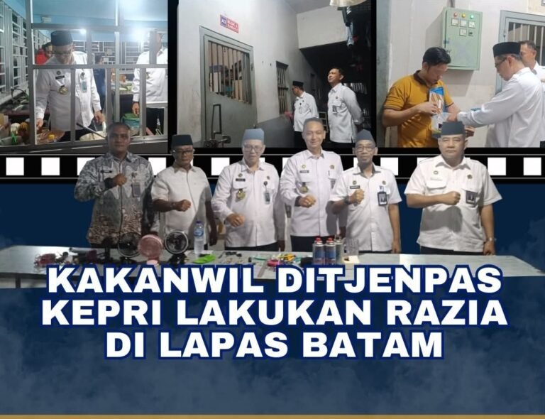 Kakanwil Ditjenpas Kepulauan Riau Lakukan Sidak dan Razia di Lapas Batam