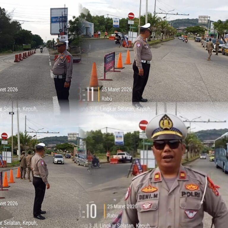 Arus Lalu Lintas Menuju Anyer Terpantau Lancar, Polsek Ciwandan Intensifkan Pengamanan