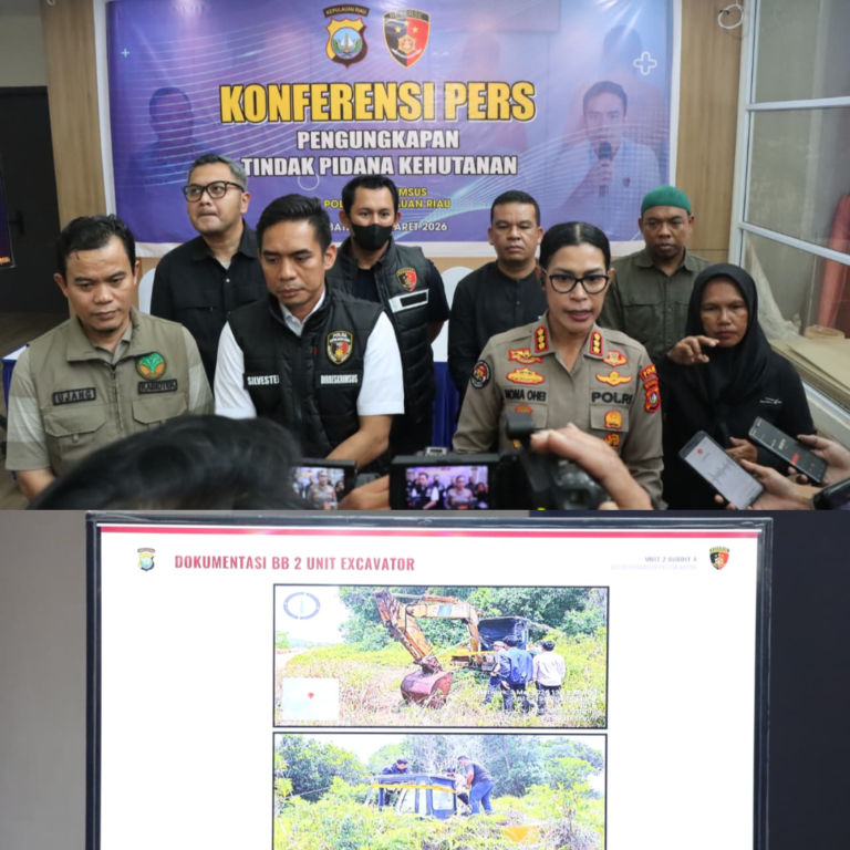 POLDA KEPRI UNGKAP TINDAK PIDANA KEHUTANAN TERKAIT PENGUASAAN 294 HEKTAR LAHAN KONSERVASI DI TAMAN BURU REMPANG