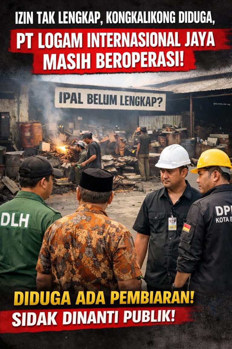 Dugaan Pembiaran dan Kongkalikong Menguat, Izin Belum Lengkap PT Logam Internasional Jaya Diduga Diketahui Oknum DLH dan DPRD