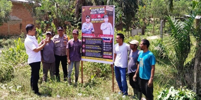 Upaya Preventif, Polsek Ranto Peureulak Edukasi Warga Lewat Imbauan Karhutla