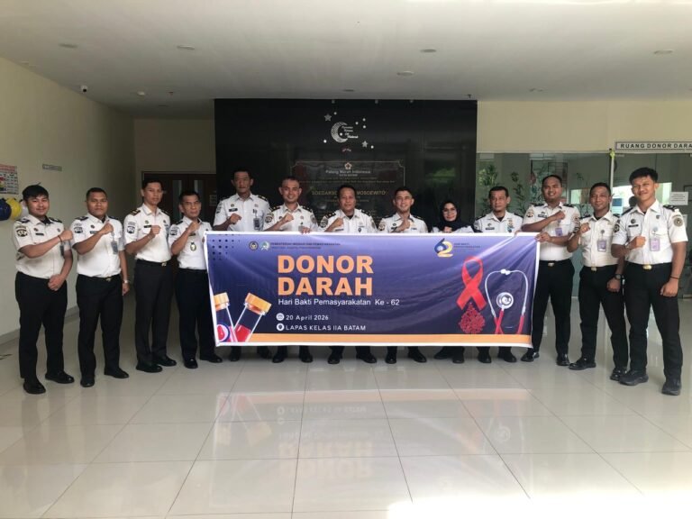Peringati HBP Ke-62, Lapas Batam Kumpulkan Kantong Darah untuk Kemanusiaan