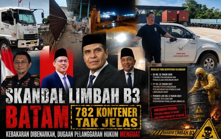 Pelanggaran Limbah B3 Menguat’ Sorotan Mengarah Ke Bea Cukai Dan DPRD:Hukum Belum Bergerak.