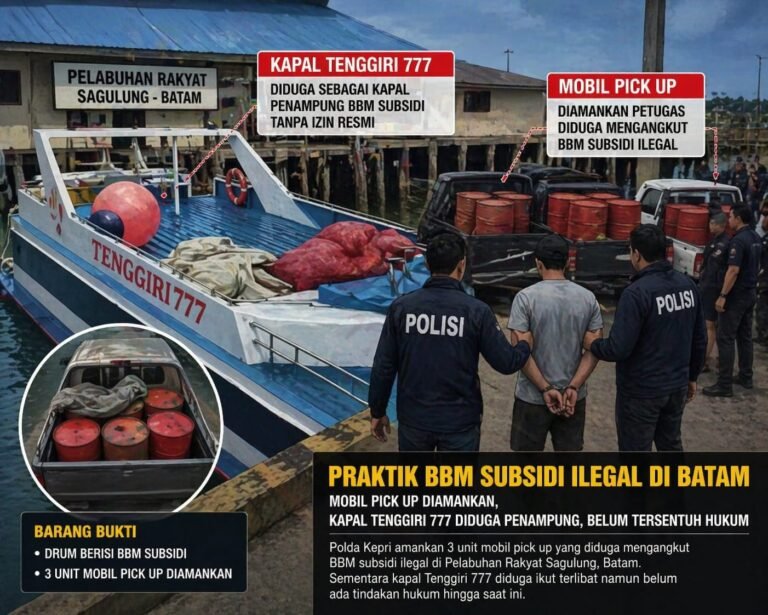 Mobil Pick Up Diamankan; Kapal Tenggiri 777 Diduga Penampung, Belum Tersentuh Hukum