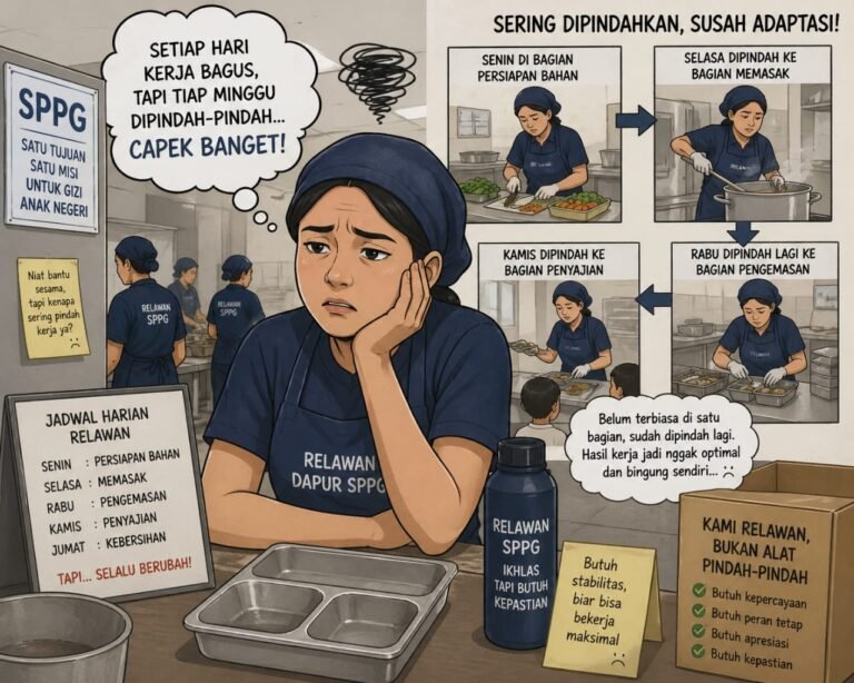 Relawan Dapur SPPG kadudamas Keluhkan Sering Dipindah Tugas, Harapkan Kepastian Penempatan
