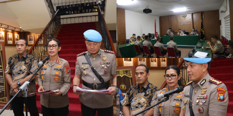 SIDANG KKEP PUTUSKAN PTDH EMPAT ANGGOTA POLRI, POLDA KEPRI TERKAIT DUGAAN TINDAK PIDANA PENGANIAYAAN TERHADAP KORBAN BRIPDA NS