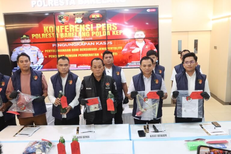 Satreskrim Polresta Barelang Ungkap Penyalahgunaan BBM Bersubsidi Jenis Pertalite di Kota Batam