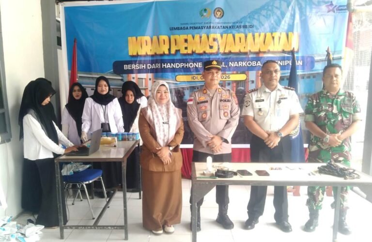 Kapolsek Idi Rayeuk Hadiri Ikrar dan Penguatan Pengawasan di Lapas Kelas II B Idi