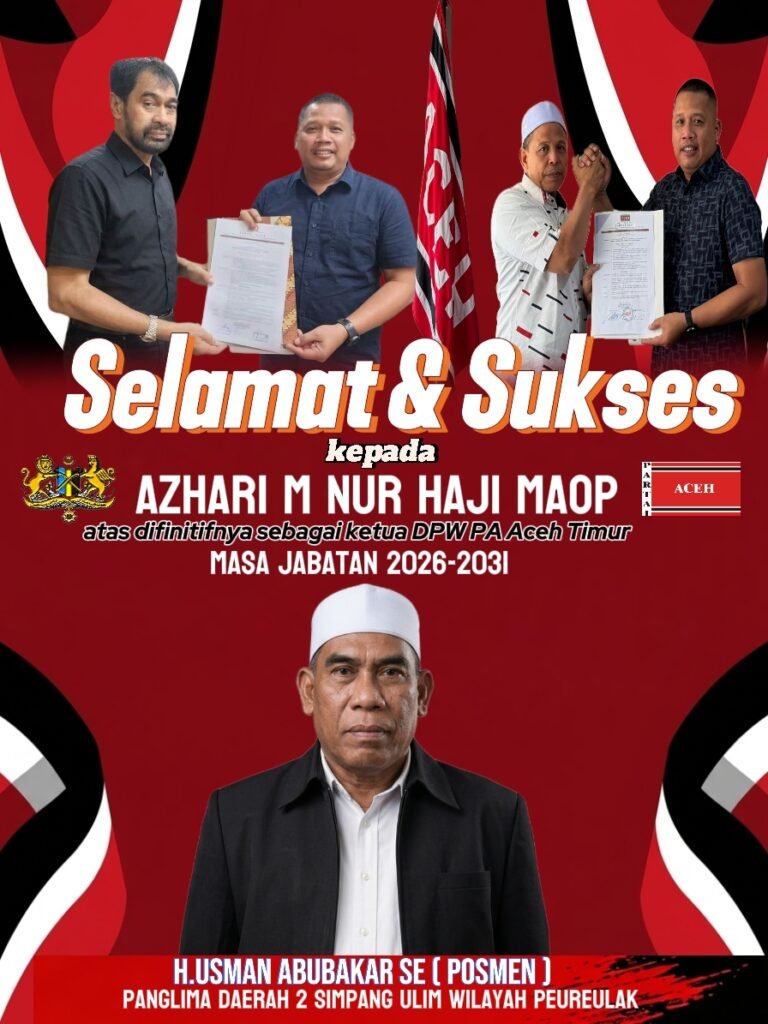 Haji Maop Resmi Pimpin DPW PA Aceh Timur Panglima Daerah 2 Simpang Ulim Wilayah Peureulak Ucapkan Selamat.