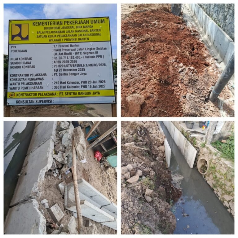 Proyek Preservasi Jalan Lingkar Selatan Cilegon Disorot, Diduga Tak Sesuai Spesifikasi Teknis