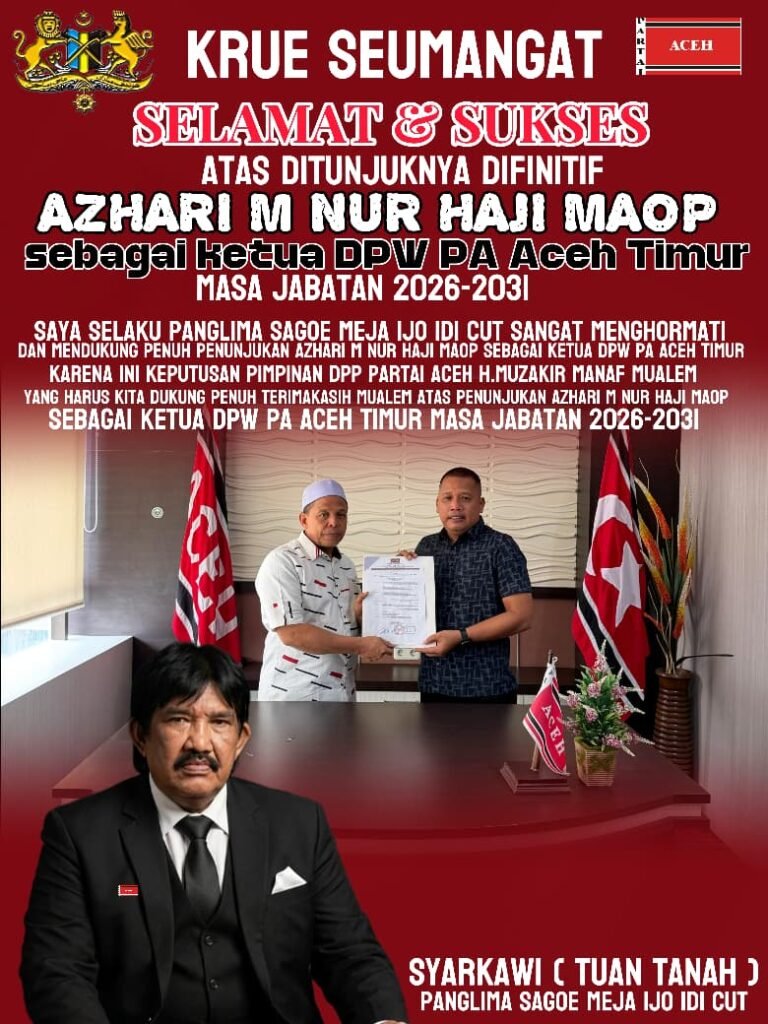 Haji Maop Pimpin DPW PA Aceh Timur Syarkawi (Tuan Tanah) Ucapkan Selamat dan Sukses.
