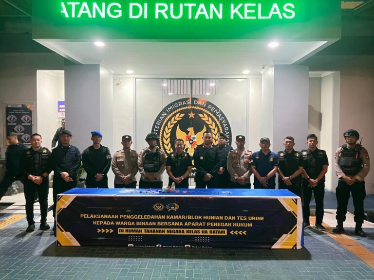 PERANGI NARKOBA DAN BARANG TERLARANG, RUTAN BATAM BERSAMA APARAT GABUNGAN JAGA MARWAH PEMASYARAKATAN