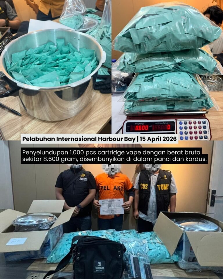 Bea Cukai Batam Ungkap Ragam Modus Penyelundupan Sepanjang April
