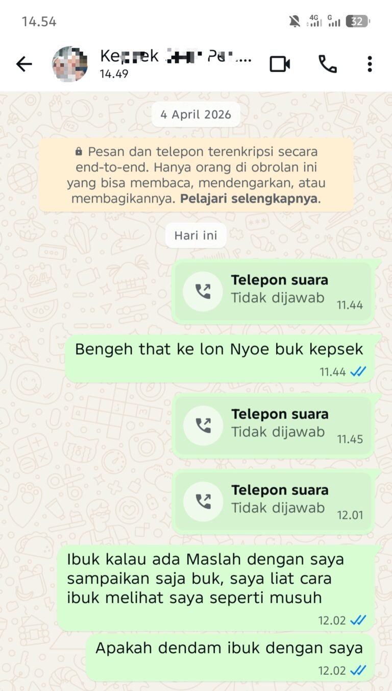 Usai Perdamaian Dengan Oknum Wartawan Diduga Kepsek SMPN 2 Peureulak Barat Busa Sebrang Menyimpan Dendam