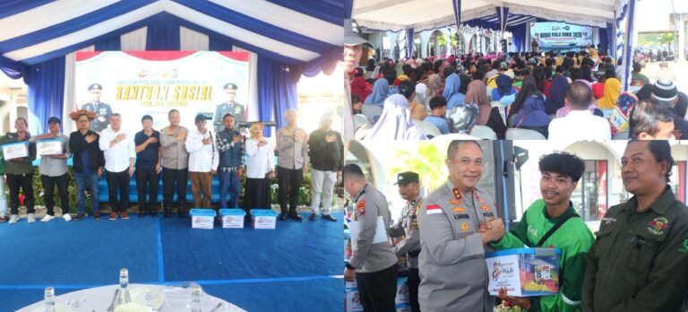 MOMENTUM HARI BHAYANGKARA KE-80, KAPOLDA KEPRI JALIN KEBERSAMAAN DENGAN MASYARAKAT BENGKONG MELALUI NONTON BARENG PIALA DUNIA