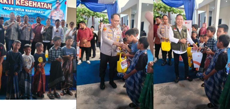 GERMAS Kepri, Polsek Sagulung Bersama Dinas Kesehatan Gelar Bakti Kesehatan  Ratusan Warga Ikuti Khitan Massal dan Donor Darah, Dalam Memperingati Hari Bhayangkara Ke- 80.