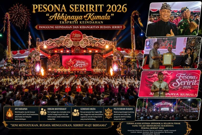 Pesona Seririt 2026 bertema “Abhinaya Kumala: Ekspresi Keindahan”