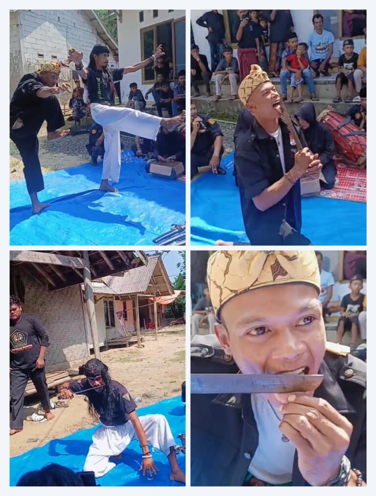 Merinding! Atraksi Debus & Pencak Silat Gemparkan Pernikahan di Lebak, Anak Muda Antusias