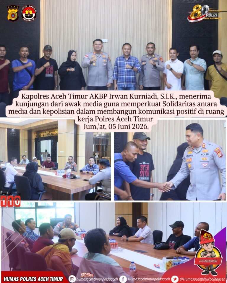 Kapolres Aceh Timur Sambut Kunjungan Wartawan Perkuat Sinergi.