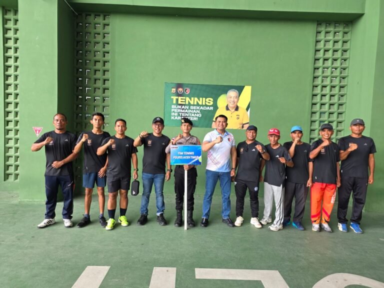 Tim Tenis lapangan Polres Aceh Timur Melaju Ke Perempat final
