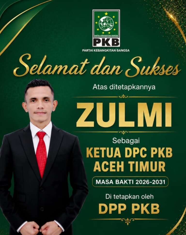 Zulmi Pimpin DPC PKB Aceh Timur Periode 2026-2031, Fokus Perkuat Struktur dan Basis Dukungan