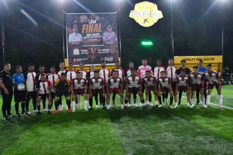 Pemkab Aceh Timur Juarai Mini Soccer HUT Bhayangkara Ke-80 Piala Kapolres Aceh Timur Cup I