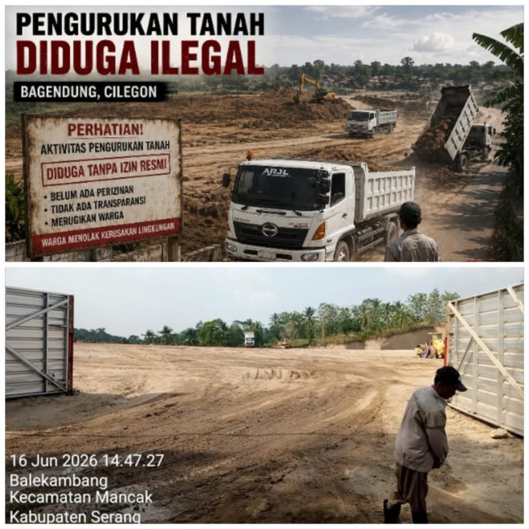 Diduga Belum Kantongi Izin, Aktivitas Pengurukan di Bagendung Cilegon Jadi Sorotan Warga