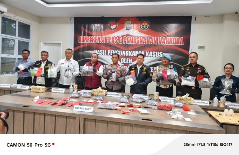 Polda Kepri Musnahkan Narkotika Senilai Miliaran Rupiah, 129 Tersangka Ditangkap dalam Kurung Waktu Enam Bulan