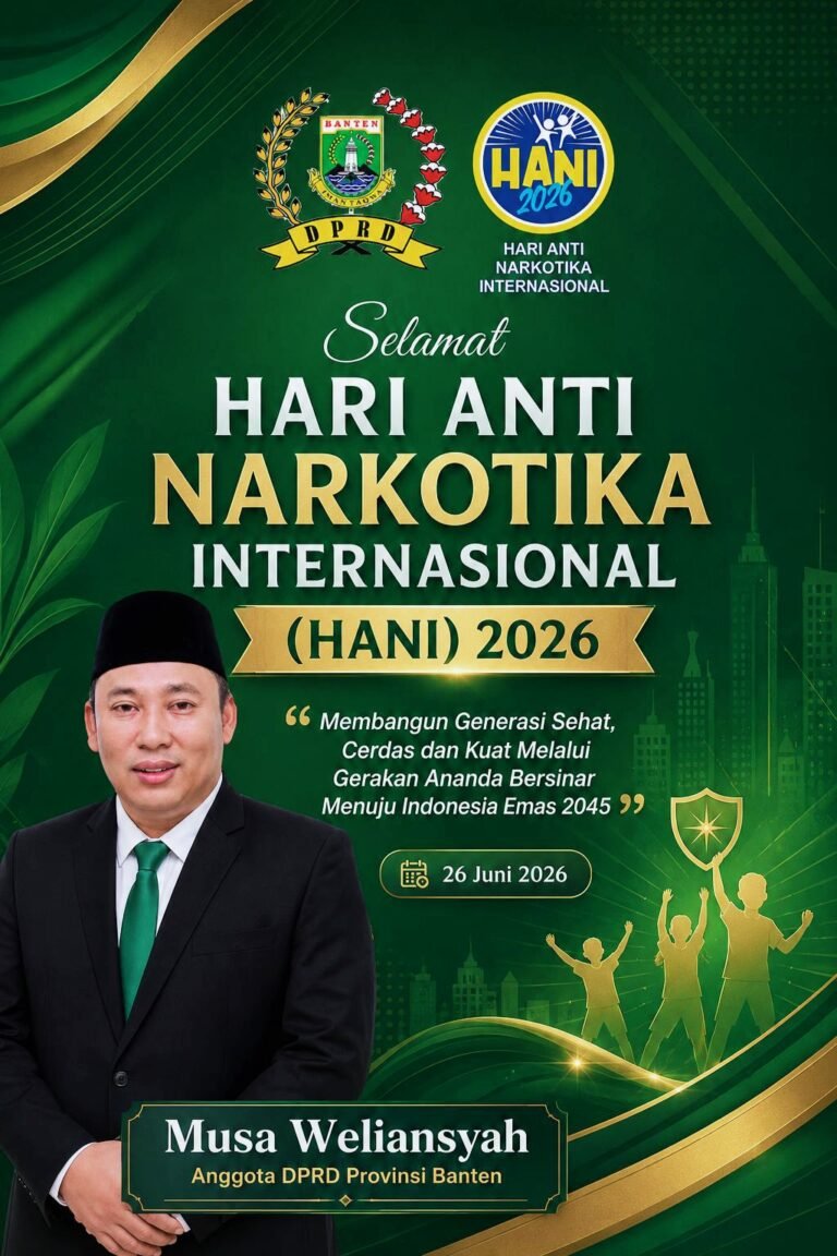 Peringati HANI 2026, Musa Weliansyah Ajak Masyarakat Selamatkan Generasi Muda dari Bahaya Narkoba