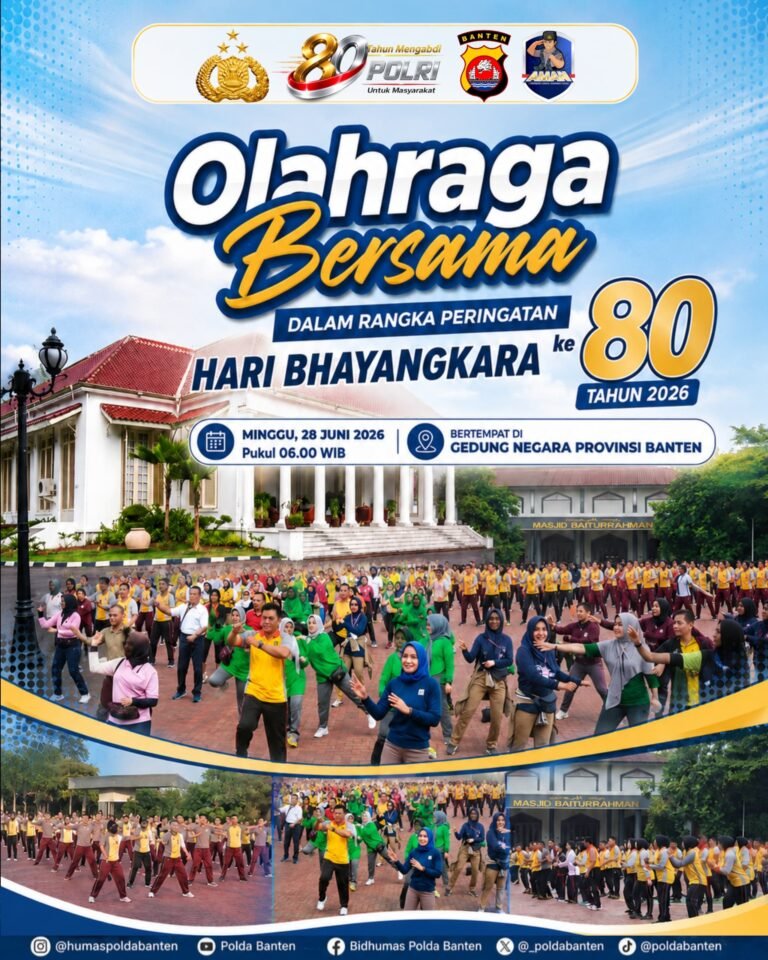 Polda Banten Ajak Masyarakat Meriahkan Gebyar Olahraga Bersama Hari Bhayangkara ke-80