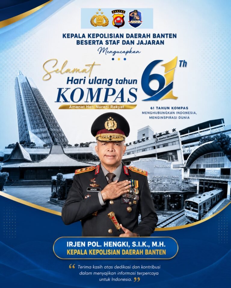 HUT ke-61 Harian Kompas, Kapolda Banten Apresiasi Peran Media