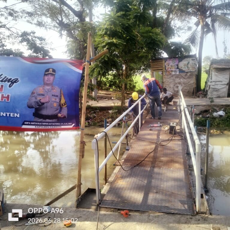 Progres 85%, Pembangunan Jembatan Merah Putih Presisi Tahap III Polres Cilegon Terus Dikebut