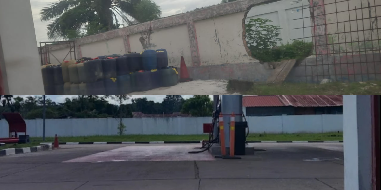 Ratusan Jerigen Berisi BBM Disimpan di Belakang Toilet SPBU Sei Temiang