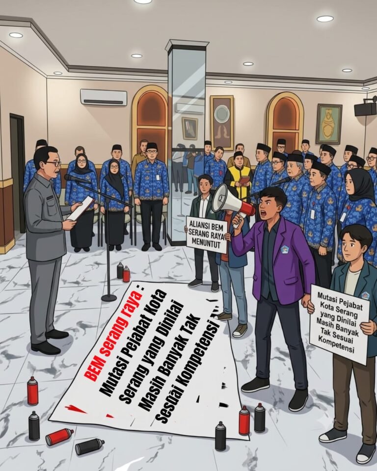 Tubagus Fajri Ramadhan, Koordinator Aliansi BEM Serang Raya, Soroti Mutasi Pejabat Kota Serang yang Dinilai Masih Banyak Tak Sesuai Kompetensi
