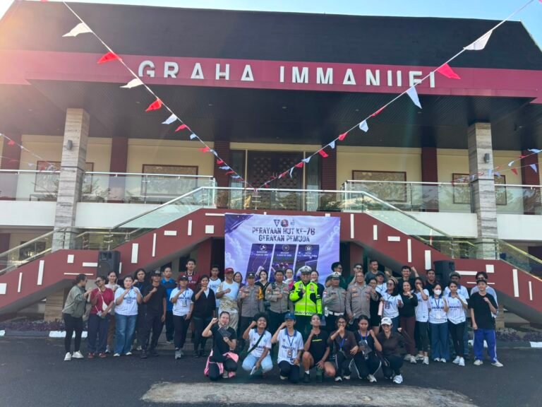 Polsek Batu Ampar Amankan Kegiatan Fun Run Peringatan HUT Ke-76 Gerakan Pemuda GPIB di Gereja Immanuel