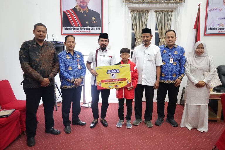 Dua Pelajar Aceh Timur Wakili Aceh di O2SN Nasional, Bupati Al-Farlaky Beri Dukungan dan Janjikan Reward