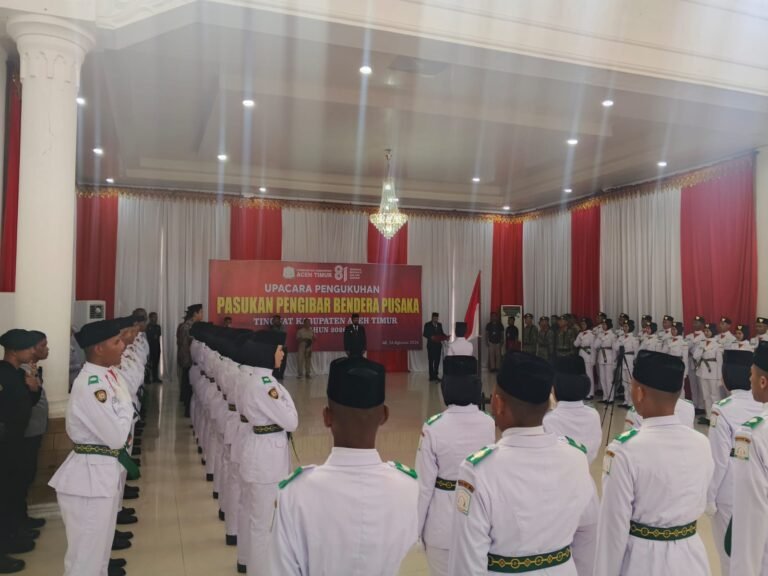 Bupati Aceh Timur resmi kukuhkan 75 anggota paskibraka 2026.