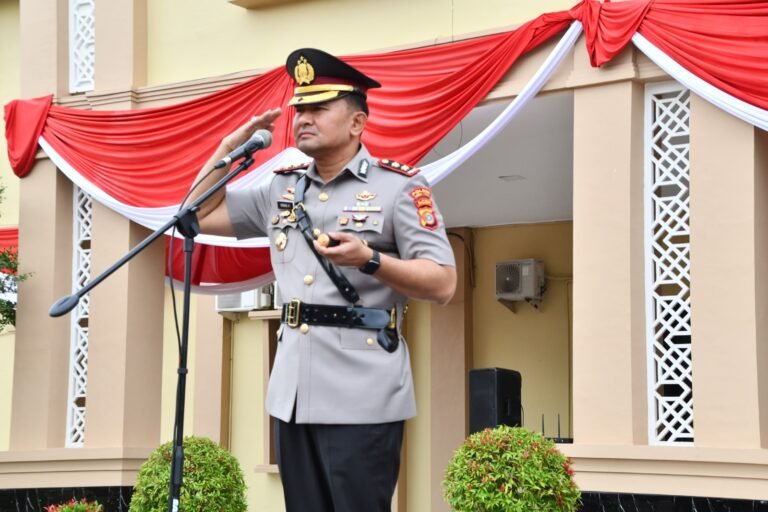 Pimpin Upacara Hari Juang Polri 2026, Kapolres Aceh Timur Bacakan Proklamasi Polisi