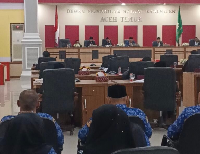 DPRK Aceh Timur Gelar Paripurna ke-III, 6 Fraksi Setujui RPJM.