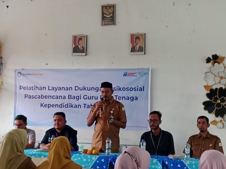 Atasi Trauma Anak Pascabanjir, Disdikbud Aceh Timur Latih Guru Dukungan Psikososial
